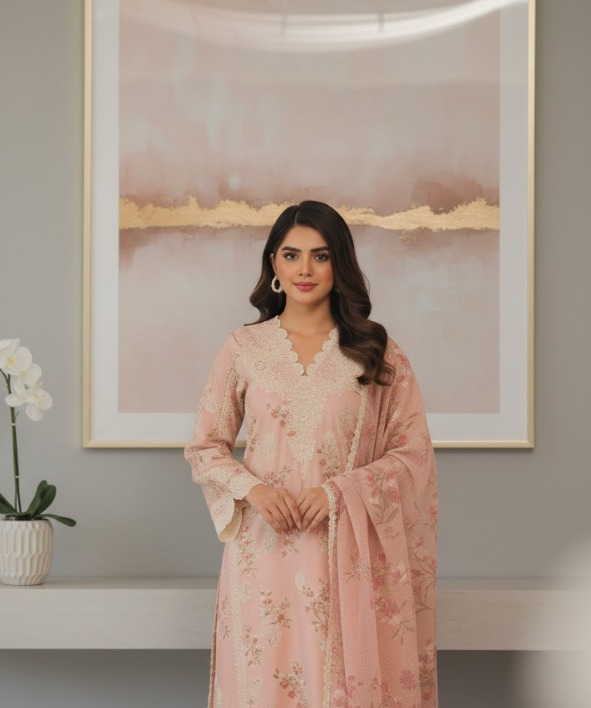 Iznik Printed Lawn 3-Piece Unstitched Suit