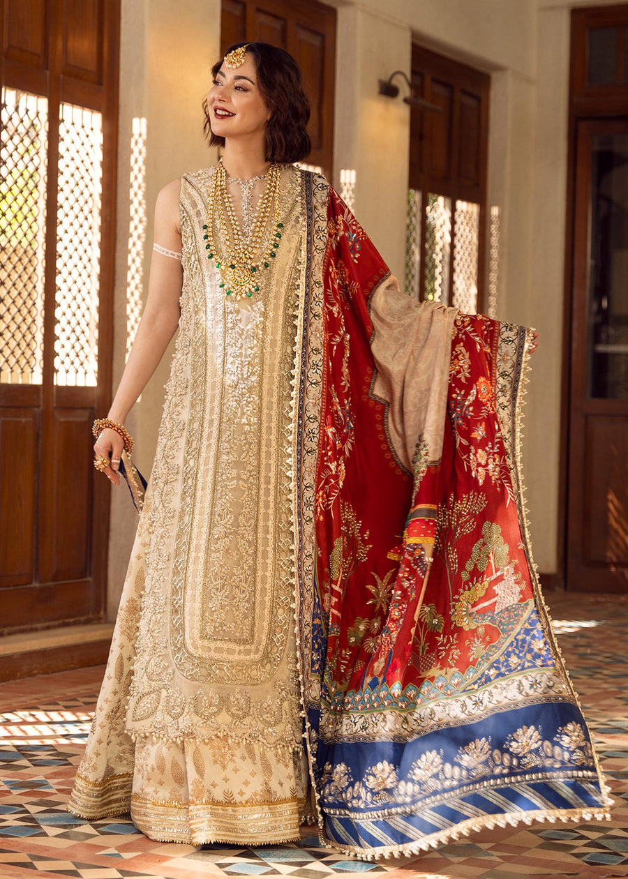 Organza Embroidered Luxury Suit with Silk Dupatta