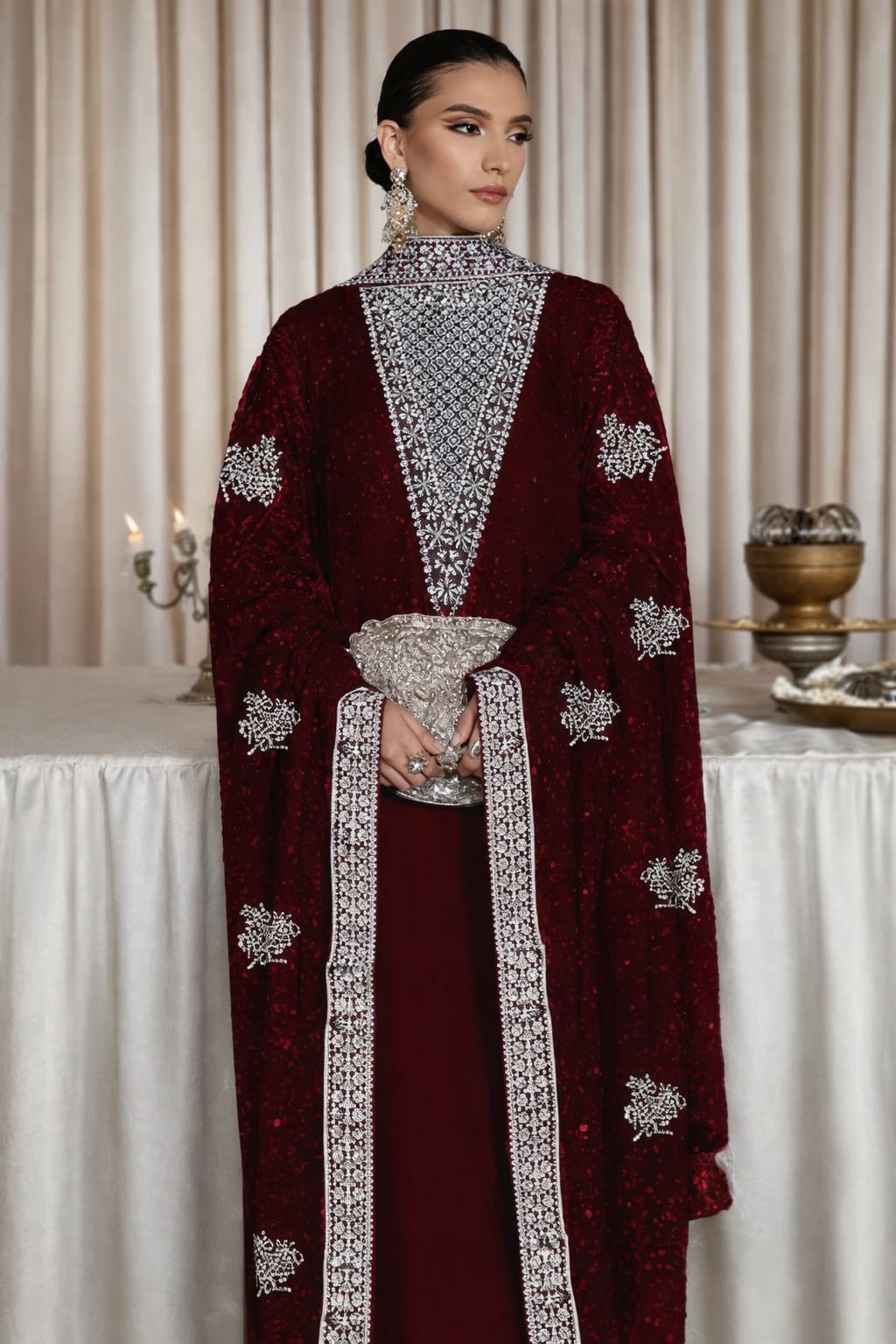 Hussain Rehar Lucent Raw Silk 3-Piece Suit