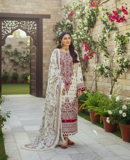 Asim Jofa ANG-08 Embroidered Dhanak 3-Piece Suit